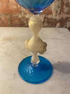 Vintage Blue Italian Handcrafted Chalice 1970s - 2334414