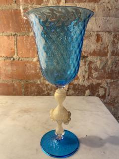 Vintage Blue Italian Handcrafted Chalice 1970s - 2334416