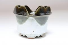 Vintage Blue and Green Studio Pottery Square Planter by Deanna Nichols - 4453073