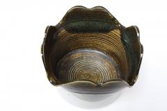 Vintage Blue and Green Studio Pottery Square Planter by Deanna Nichols - 4453078