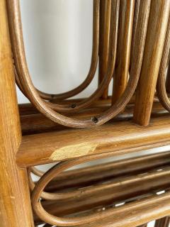 Vintage Bohemian Rattan 3 Panel Folding Screen Room Divider - 4416429