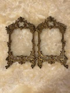 Vintage Brass Baroque Hinged Double Picture Frame - 3465175