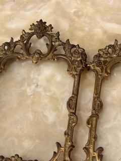 Vintage Brass Baroque Hinged Double Picture Frame - 3465176