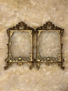 Vintage Brass Baroque Hinged Double Picture Frame - 3465177