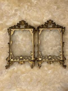 Vintage Brass Baroque Hinged Double Picture Frame - 3465178