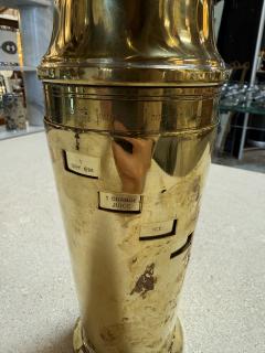 Vintage Brass Cocktail Shaker with Recipe Windows - 4527770