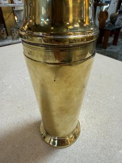 Vintage Brass Cocktail Shaker with Recipe Windows - 4527771