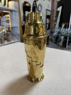 Vintage Brass Cocktail Shaker with Recipe Windows - 4527774