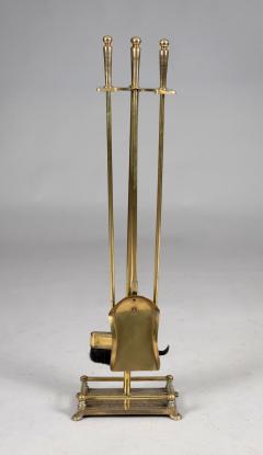 Vintage Brass Fireplace Tool Set and Stand - 4420363