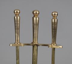 Vintage Brass Fireplace Tool Set and Stand - 4420364