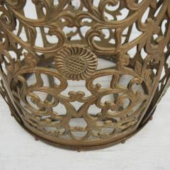 Vintage Brass Fretwork Stool - 2795295