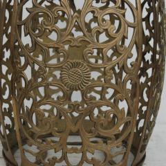 Vintage Brass Fretwork Stool - 2795298