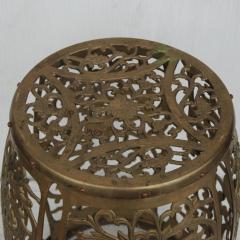 Vintage Brass Fretwork Stool - 2795299