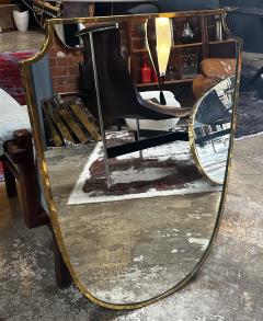 Vintage Brass Italian Sculptural Wall Mirror 1960s - 3055752