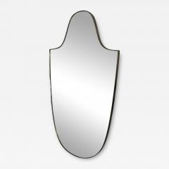 Vintage Brass Italian Shield Wall Mirror 1960s - 3615177