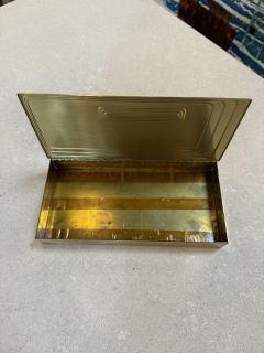 Vintage Brass Rectangular Lidded Box - 4557163