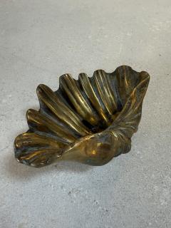 Vintage Brass Shell Dish Scallop Shell Catchall Bowl - 4557192