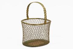 Vintage Brass Wire Mesh Basket - 4684940