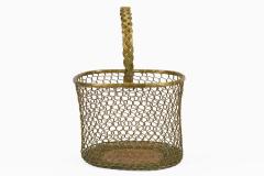 Vintage Brass Wire Mesh Basket - 4684941