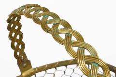 Vintage Brass Wire Mesh Basket - 4684945