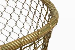 Vintage Brass Wire Mesh Basket - 4684947