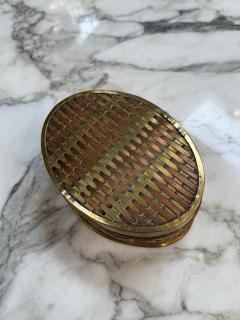 Vintage Brass and Copper Woven Box - 4371629