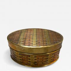 Vintage Brass and Copper Woven Box - 4372308