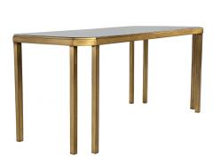 Vintage Brass and Smoked Glass Console Table - 3514955