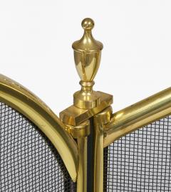 Vintage Brass and Wire Fireplace Screen - 4548834