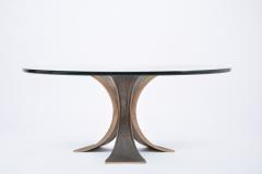 Vintage Brutalist Coffee Table Made of Bronze and Glass - 1961048