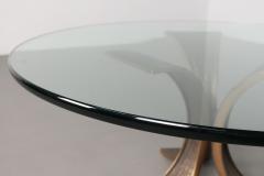 Vintage Brutalist Coffee Table Made of Bronze and Glass - 1961058