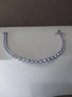 Vintage CZ 925 Sterling Silver Tennis Bracelet - 3760957