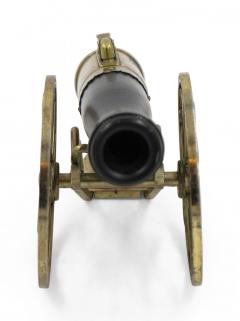 Vintage Cannon Shaped Iron and Brass Table Lighter - 4195544