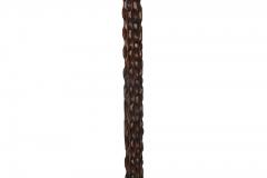 Vintage Carved Hardwood Sterling Silver Overlaid Cane Walking Stick - 4502824