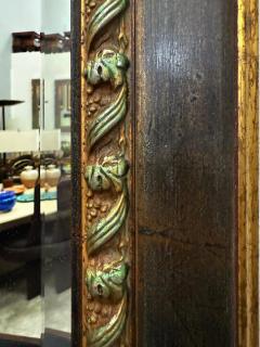 Vintage Carved Wood Beveled Glass Mirror Silver Gold Gilt Details by Ren Wil - 4306663