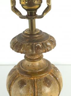 Vintage Carved and Painted Italian Finial Now Lamp circa 1960 - 4141765