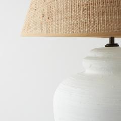 Vintage Ceramic Lamp with Custom Sisal Shade - 4370329