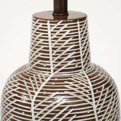 Vintage Ceramic Lamp with Vellum Shade - 3678541