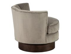 Vintage Channeled Back Swivel Lounge Chair - 2674378
