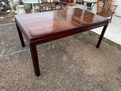 Vintage Chin Hua Style Burl and Parquet Top Walnut Dining Table - 4513083