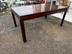 Vintage Chin Hua Style Burl and Parquet Top Walnut Dining Table - 4513109