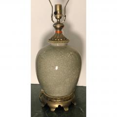 Vintage Chinese Crackle Glaze Vase Designer Lamp - 1734623