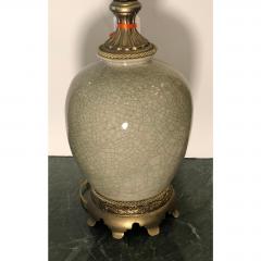 Vintage Chinese Crackle Glaze Vase Designer Lamp - 1734624
