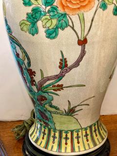 Vintage Chinese Crackle Pottery Table Lamps a Pair - 1942574