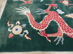 Vintage Chinese Dragon Art Deco Carpet - 4780738