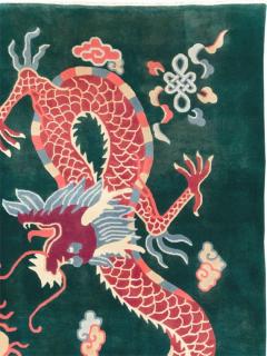 Vintage Chinese Dragon Art Deco Carpet - 4780740