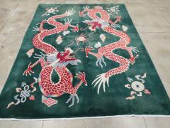 Vintage Chinese Dragon Art Deco Carpet - 4780743