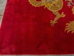 Vintage Chinese Dragon Art Deco Room Size Carpet - 4780723