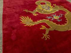 Vintage Chinese Dragon Art Deco Room Size Carpet - 4780725
