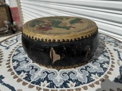 Vintage Chinese Hand Painted Drum - 4406892